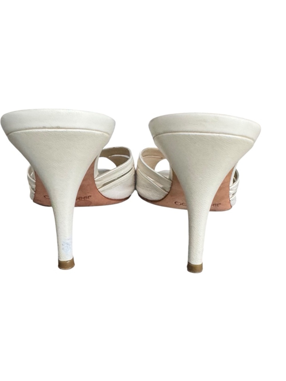 Jimmy Choo Brigitte Sandals Ivory Mules - Picture 10 of 14